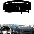 leather dashboard cover Compatible with FORD Ecosport（No navigation、storage box） 2018，dash cover（black）