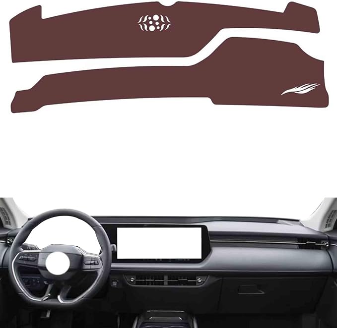Leather Dashboard Cover Compatible with Ford Mondeo（Short Screen） 2022，Dash Cover, Non-Slip Dash Cover, Dash mat Dashboard Cover, Interior Dash Covers