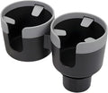 Car Double Cup Holder Expander, 2 in 1 Multifunctional Vehicle Cup Holder Adapter with Adjustable Base, Auto Drink Bottles Extender Organizer, Universal for SUV Automobile Truck (Gray)