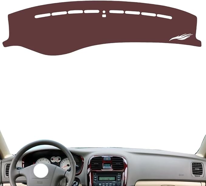 Leather Dashboard Cover Compatible with HyundaiHyundai MOLNCA,Dash Board Cover mat Anti-Slip Sun-Proof and dust-Proof(Brown)