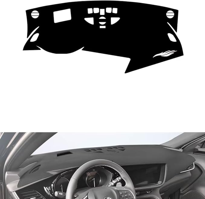 generic leather dashboard cover Compatible with Buick Envision S (HUD 2020-2023，dash cover（black）
