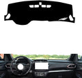 leather dashboard cover Compatible with Chevy TRAILBLAZER（no HUD），dash cover（black）