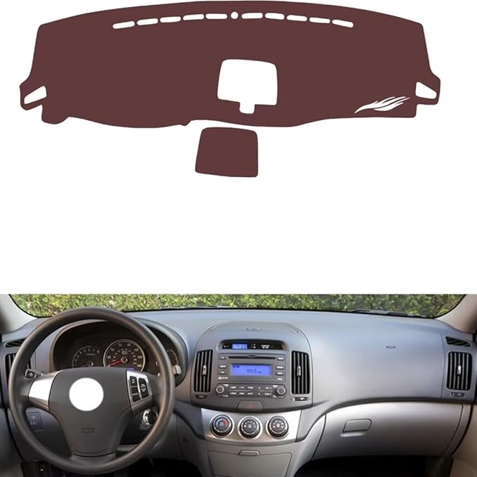 Leather Dashboard Cover Compatible with HyundaiHyundai Elantra 2008-2010，Dash Cover, Non-Slip Dash Cover, Dash mat Dashboard Cover, Interior Dash Covers