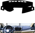 leather dashboard cover Compatible with Toyota Vios 2017-2019，dash cover（black）