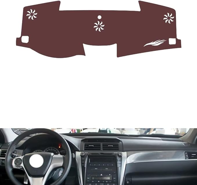 Leather Dashboard Cover Compatible with Toyota Camry 2012-2016，Dash Cover, Non-Slip Dash Cover, Dash mat Dashboard Cover, Interior Dash Covers