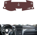 Leather Dashboard Cover Compatible with Toyota Camry 2012-2016,Dash Board Cover mat Anti-Slip Sun-Proof and dust-Proof(Brown)
