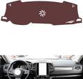 Leather Dashboard Cover Compatible with Renault Koleos 2017-2019,Dash Board Cover mat Anti-Slip Sun-Proof and dust-Proof(Brown)