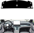 leather dashboard cover Compatible with Smart #1/#3（NO HUD,Full coverage），dash cover（black）