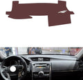 Leather Dashboard Cover Compatible with Toyota Ruiz（Old） 2010-2015,Dash Board Cover mat Anti-Slip Sun-Proof and dust-Proof(Brown)