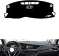 leather dashboard cover Compatible with Buick Enclave (No warning light)，dash cover（black）