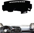 leather dashboard cover Compatible with HONDA Fit 2014-2020，dash cover（black）