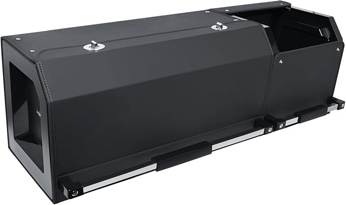 XCF Car Trunk Organizer, Collapsible Leather Car Trunk Storage Organizer with Lid and Sturdy Handle Car Organizer and Storage for SUV, Truck, Sedan (Black, 36.2 x 11.4 x 12.2in)