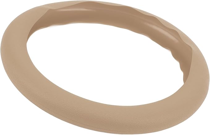 Silicone Steering Wheel Cover, Antislip Design, Sweatproof Protector for Cars, Fits Most Standard Sizes (Khaki)