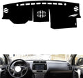 leather dashboard cover Compatible with Toyota Prado（speakers） 2018-2019，dash cover（black）