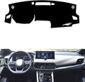 leather dashboard cover Compatible with Nissan NEW Qashqai (NO HUD 2023，dash cover（black）