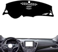 leather dashboard cover Compatible with Chevy Malibu XL (speaker) 2016-2023，dash cover（black）
