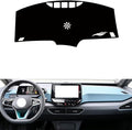 leather dashboard cover Compatible with VW ID.3 (NO HUD，dash cover（black）