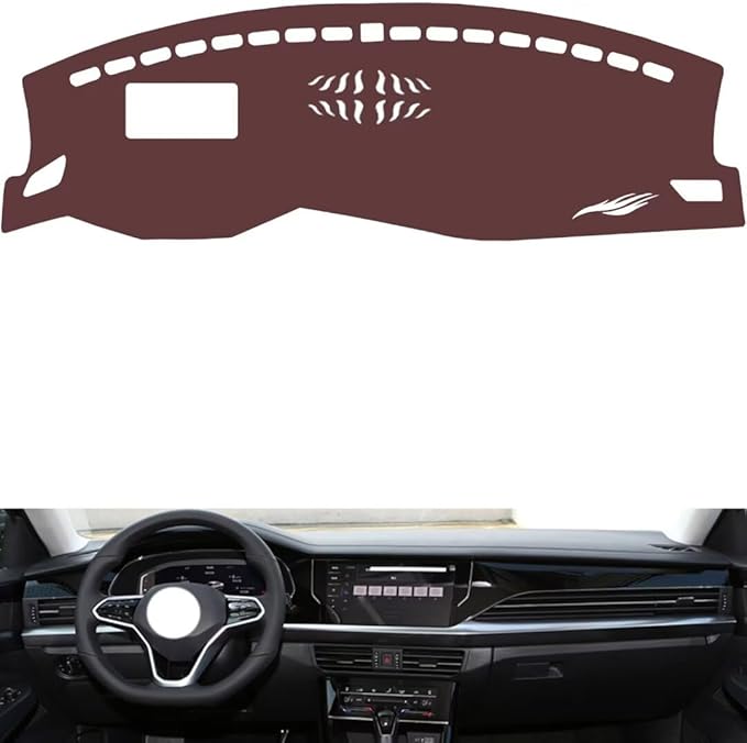 Leather Dashboard Cover Compatible with VW Passat（HUD） 2019-2024，Dash Cover, Non-Slip Dash Cover, Dash mat Dashboard Cover, Interior Dash Covers