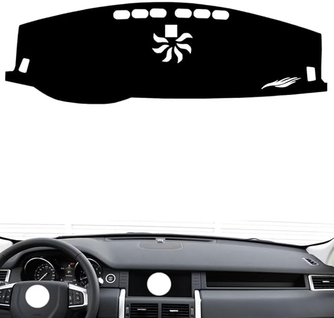 leather dashboard cover Compatible with LR Discovery Freelander，dash cover（black）