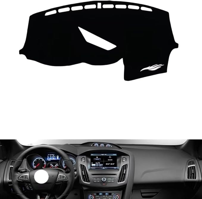 leather dashboard cover Compatible with FORD NEW Focus ST 2013-2016，dash cover（black）