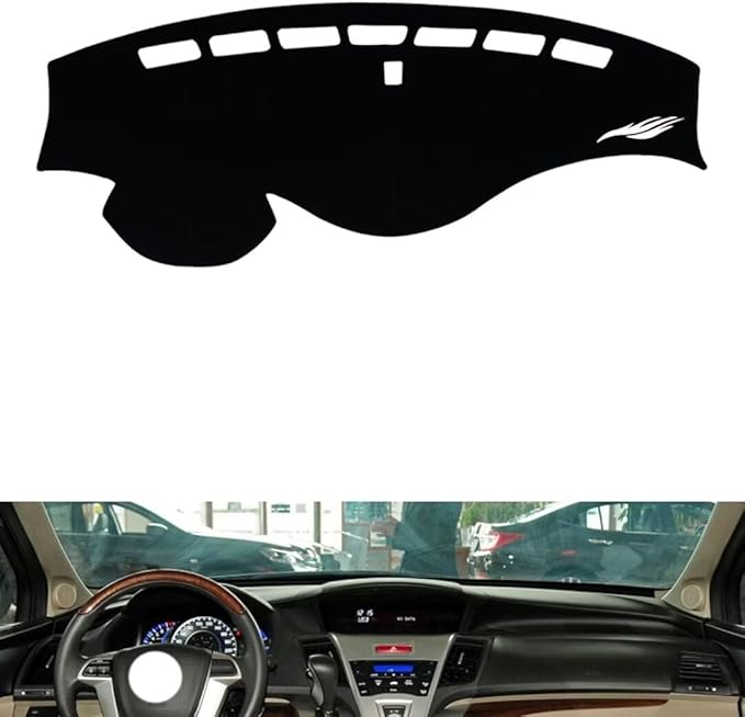 leather dashboard cover Compatible with HONDA Odyssey 2009-2014，dash cover（black）