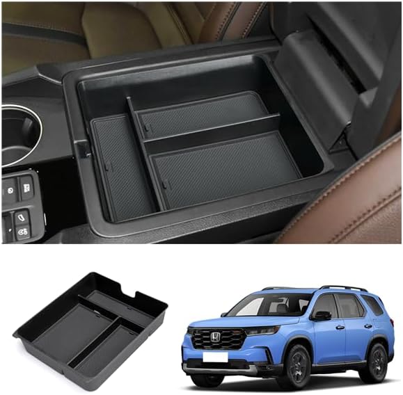 JIADIANYOU Center Console Organizer Compatible with 2023-2025 Honda Pilot, 2024-2026 Honda Passport/Ridgeline Center Console Armrest Storage Box Tray Divider Accessories