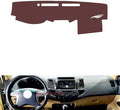 Leather Dashboard Cover Compatible with Toyota Fortuner Fortuner 2009-2015,Dash Board Cover mat Anti-Slip Sun-Proof and dust-Proof(Brown)