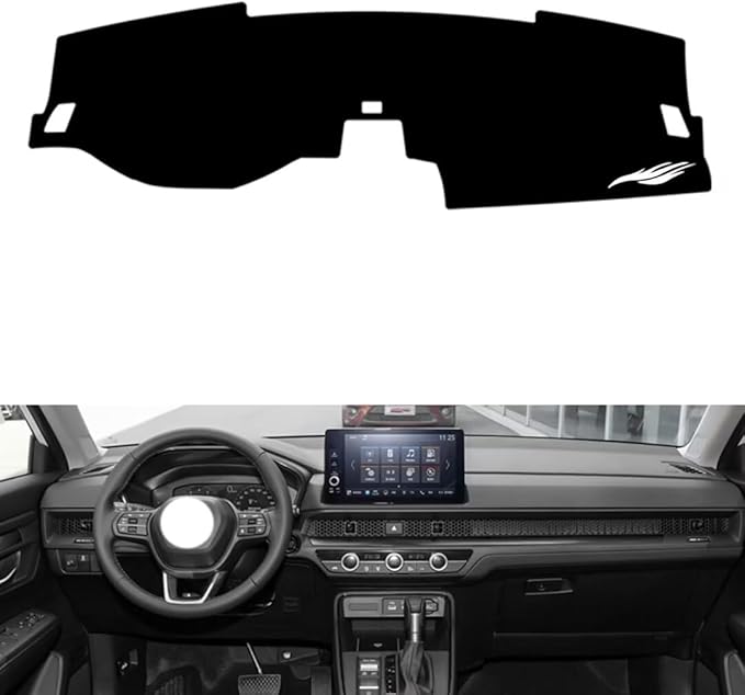 leather dashboard cover Compatible with HONDA Breeze (NO HUD,audio 2023，dash cover（black）