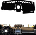 leather dashboard cover Compatible with Porsche Caynne (compass) 2010-2016，dash cover（black）