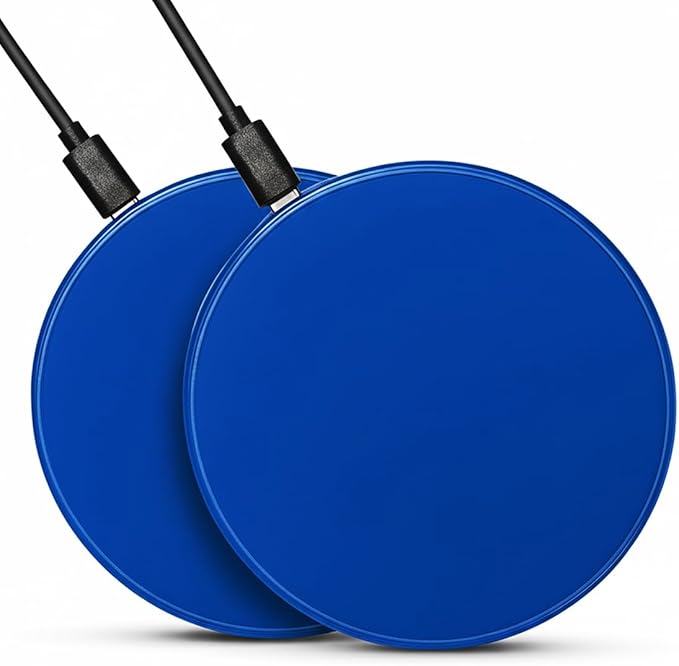 2Pcs Wireless Charger,15W Max Wireless Charging Pad Compatible with iPhone16/16Plus/16Pro /iPhone15/15Pro/15Plus/iPhone14/iPhone13/12/11/X/XR/XS/SE/8,Samsung Galaxy S25/S24/S23/S22/S21/S20/S10 (Blue)