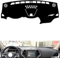 leather dashboard cover Compatible with JEEP CHEROKE，dash cover（black）