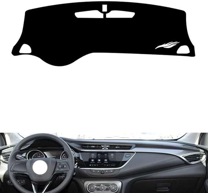 leather dashboard cover Compatible with Buick EncoreGX (No warning light 20-2022，dash cover（black）
