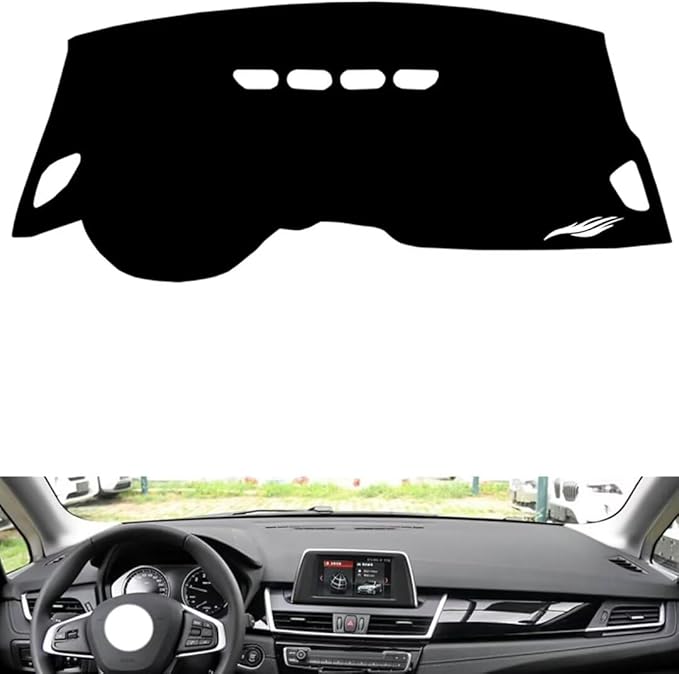 leather dashboard cover Compatible with BMW 2 series travel version，dash cover（black）