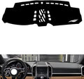 leather dashboard cover Compatible with Porsche Caynne (NO compass) 2010-2016，dash cover（black）