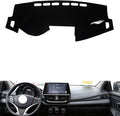 leather dashboard cover Compatible with Toyota Vios 2021-2022，dash cover（black）