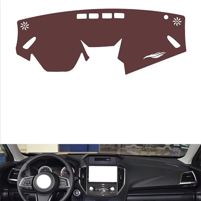 Leather Dashboard Cover Compatible with SubaruSubaru WRX 2018-2019，Dash Cover, Non-Slip Dash Cover, Dash mat Dashboard Cover, Interior Dash Covers