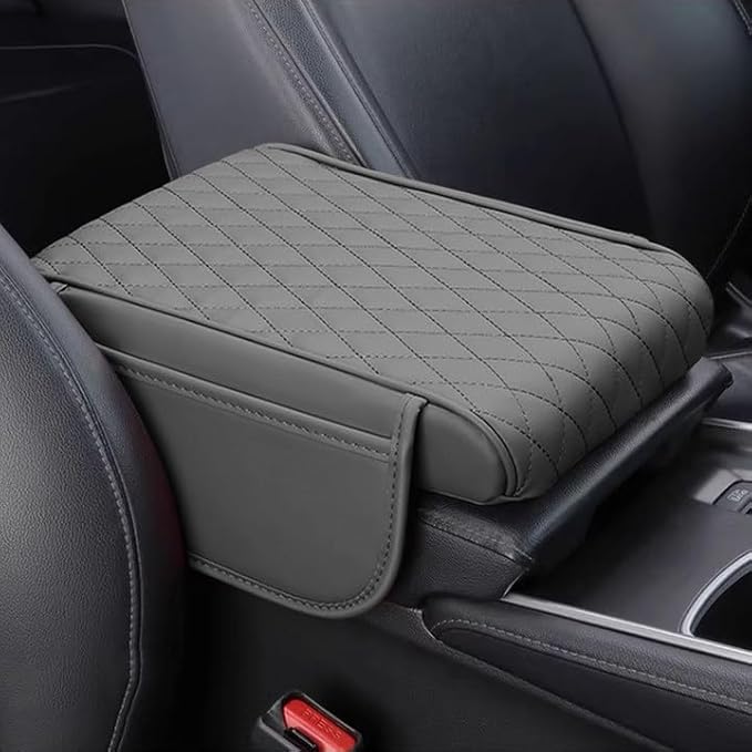 Car Armrest Pad for Mazda CX-3 CX-5 CX-30 CX3 CX30 CX5 2015-2020 2021 2022 2023 Leather Armrest Box Mat Center Console Cushion Pad Universal Armrest Seat Box Cover Protector,Grey, normal, Gray