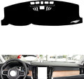 Leather Dashboard Cover Compatible with Volvo S90 (Gyroscope) 2017-2025，Dash Cover（Black）