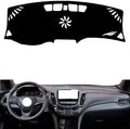leather dashboard cover Compatible with Chevy Equinox（NO HUD,speaker） 2017-2023，dash cover（black）