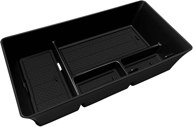 BestEvMod Center Console Organizer Compatible with Hyundai Ioniq 9 2026+ Interior Accessories Armrest Tray Storage Box ABS Material with PVC Trim
