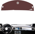 Leather Dashboard Cover Compatible with Jaguar XF 2008-2015,Dash Board Cover mat Anti-Slip Sun-Proof and dust-Proof(Brown)
