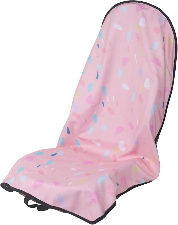 nbnhxnff Sweat Towel Car Seat Cover Protector Front Seats for Gym Workout, Running, Swimming, Beach and Hiking, Waterproof Universal Seat Cover for Car, Trucks, Van & SUV (Pink Drops, 1pcs Front Seat)
