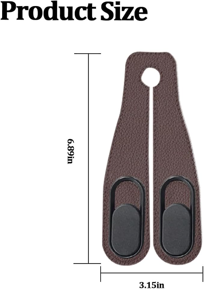 2PCS Car Seat Headrest Hook, Leather Dual Hook Vehicle Seat Back Storage Organizer for Purse Handbag Umbrella, Auto Backseat Groceries Hanger Holder, Universal for Truck SUV Sedan (Brown)