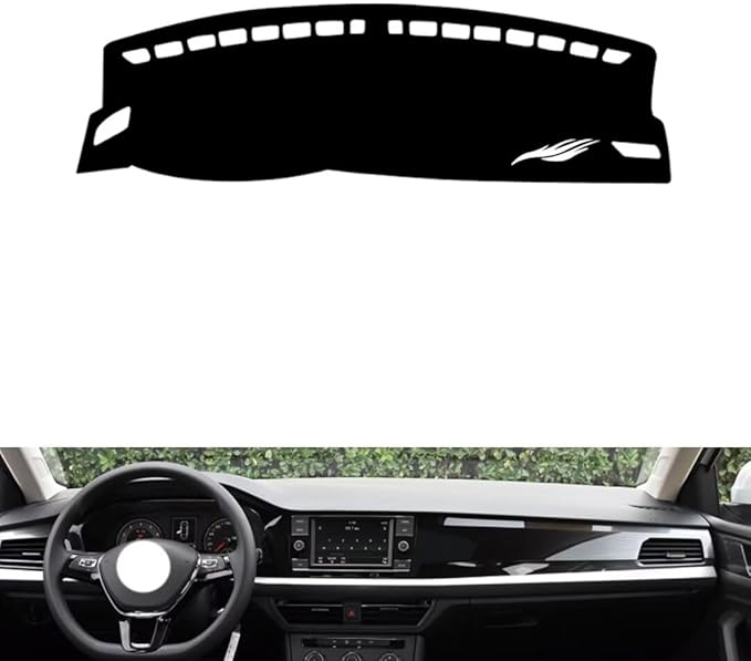 leather dashboard cover Compatible with VW Lavida plus 2018-2022，dash cover（black）
