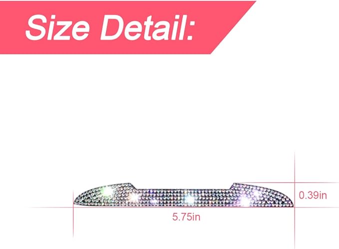4 PCS Bling Rhinestone Car Door Handle Scratch Protector, Universal for All Cars, Vehicles, SUVs, Car Side Rearview Mirror, Car Door Edge Guard, Car Exterior Accessories for Women Men (Multicolor)