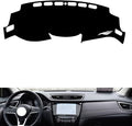 leather dashboard cover Compatible with Nissan Classic Qashqai 2023，dash cover（black）