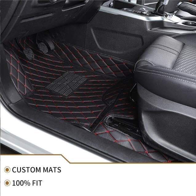 Customize All-Weather Protection Waterproof Leather Floor Mats for Cars, SUVs, and Trucks According to Automotive Model (Purple)