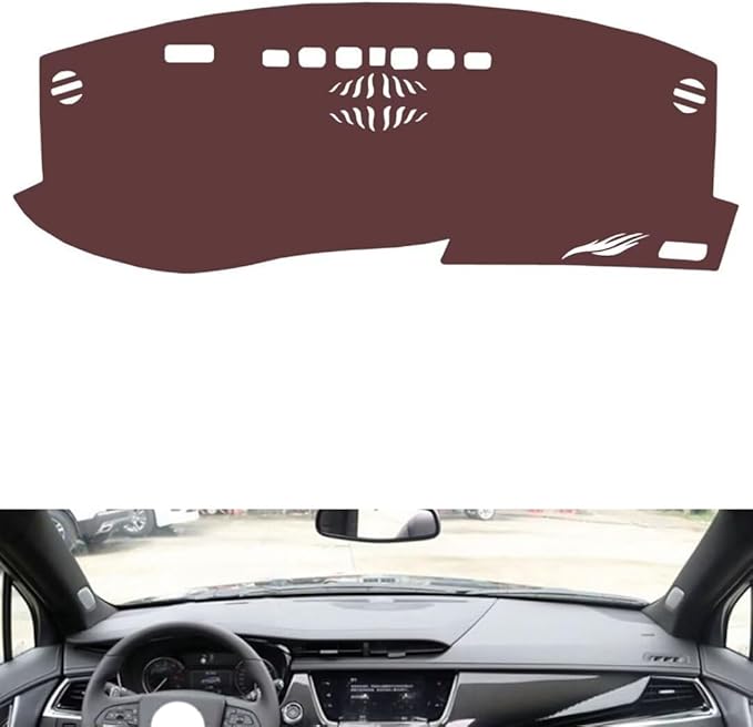 Leather Dashboard Cover Compatible with Cadillac XT6（Warning Light） 2020-2025，Dash Cover, Non-Slip Dash Cover, Dash mat Dashboard Cover, Interior Dash Covers