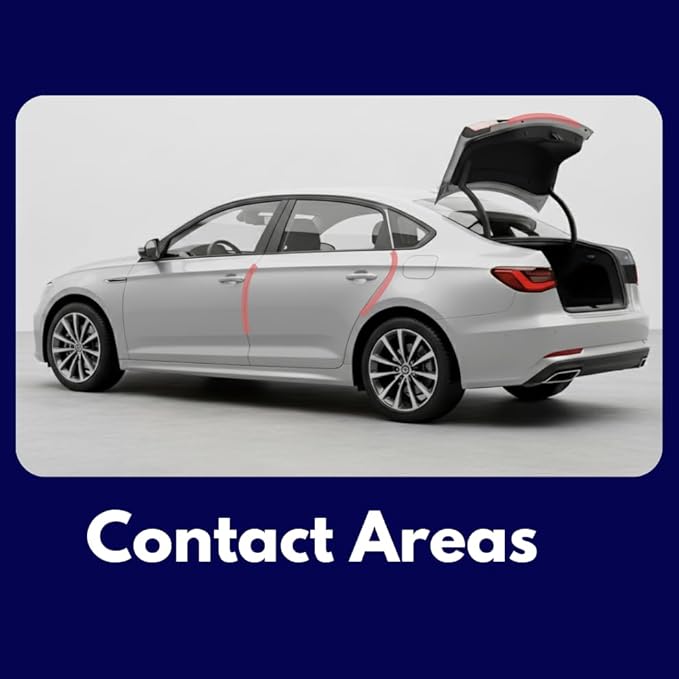 Door Edge Paint Protection Film, Car Door Handle Cup, Scotch Guard, Mini Knife, Squeege Cloth PPF Precut, Universal Fit, Protector, Upromax SelfHealing Scratch (Door Edge/Clear/4-Doors)