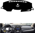 leather dashboard cover Compatible with HONDA CRV（NO HUD） 2017-2021，dash cover（black）